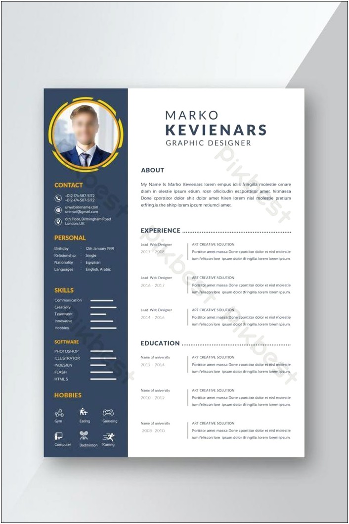 Trendy Resume Templates Free Download