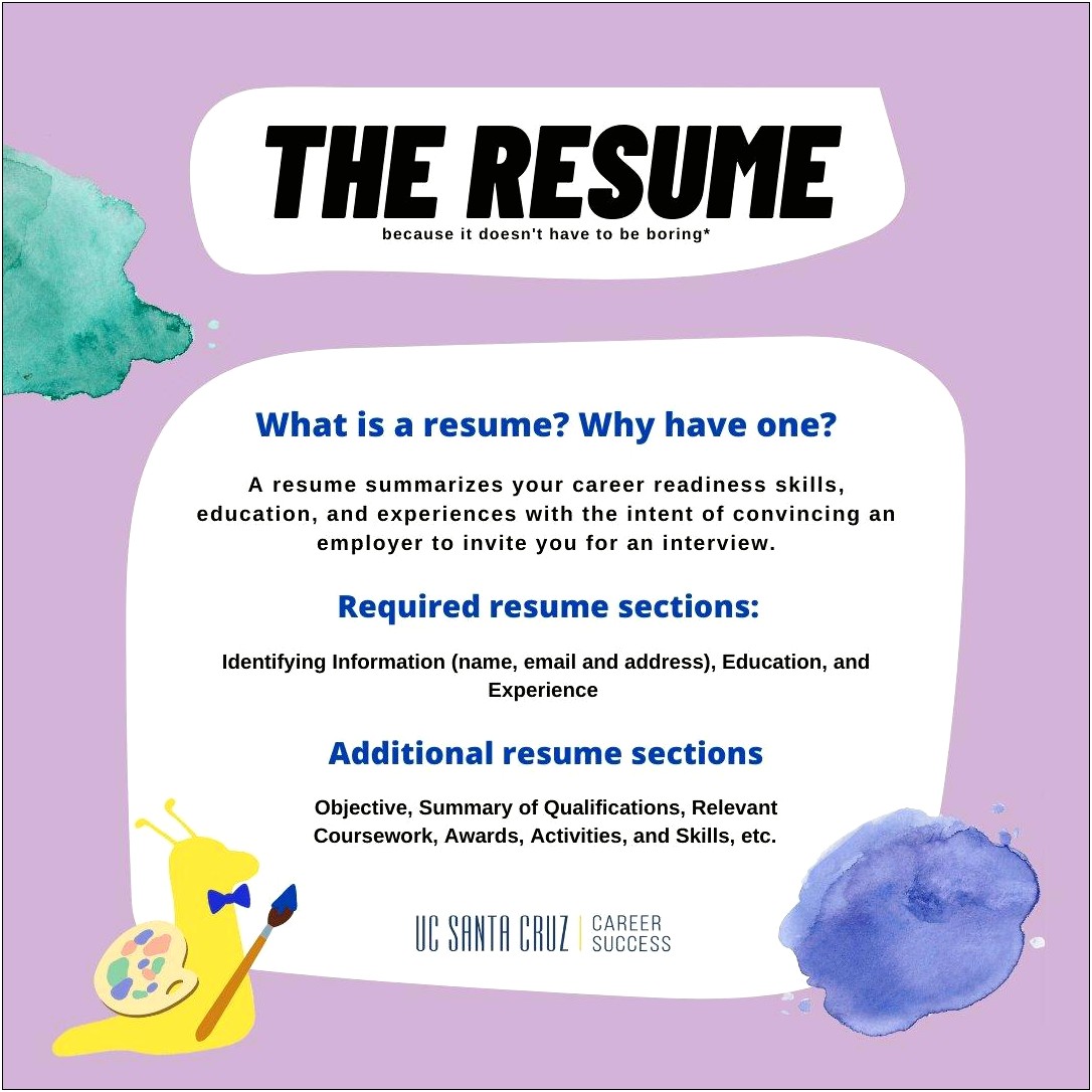 Ucsc Career Center Resume Example