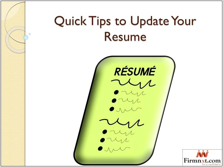 Update Your Resume For Free