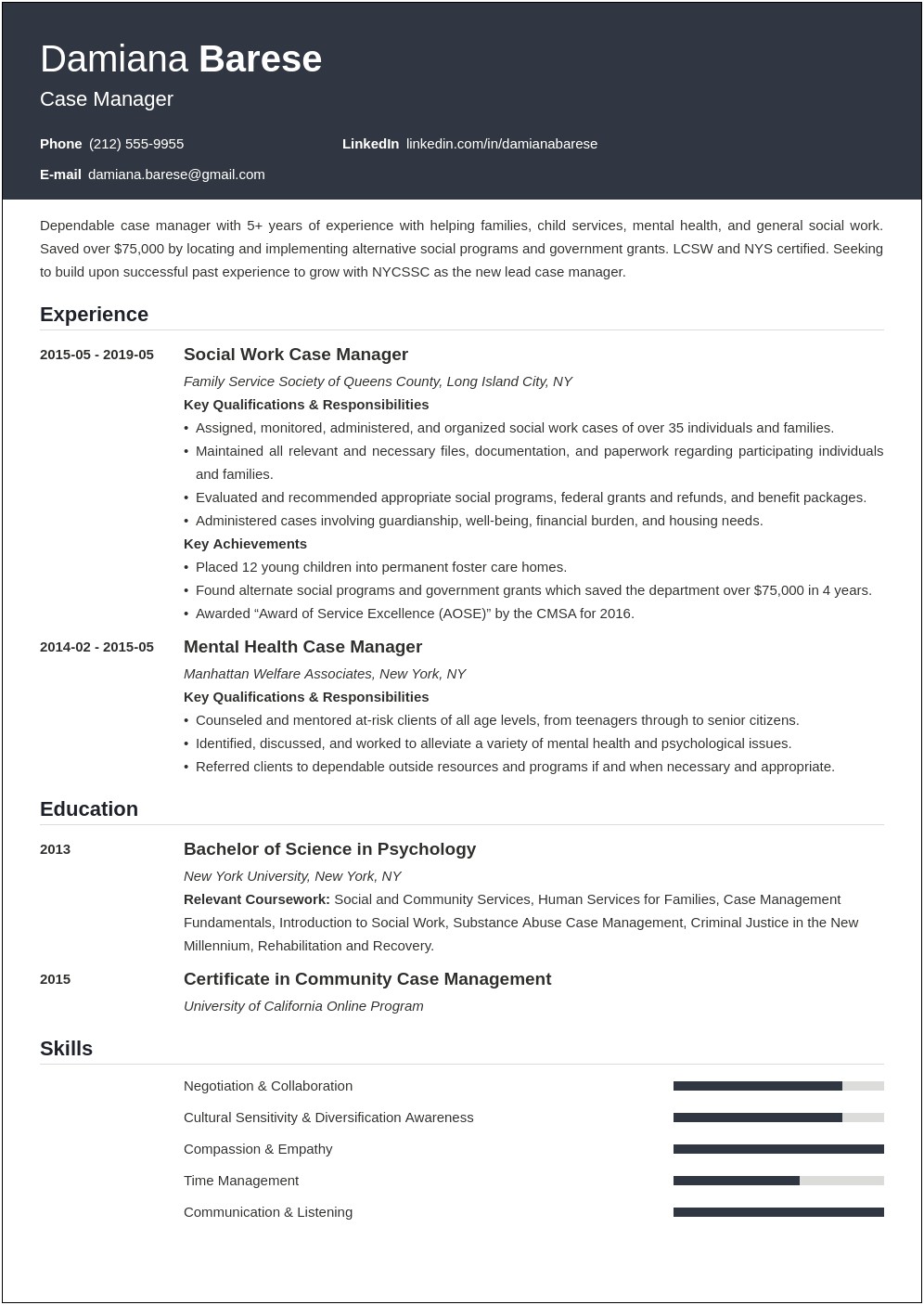 Utilization Review Case Manager Resume