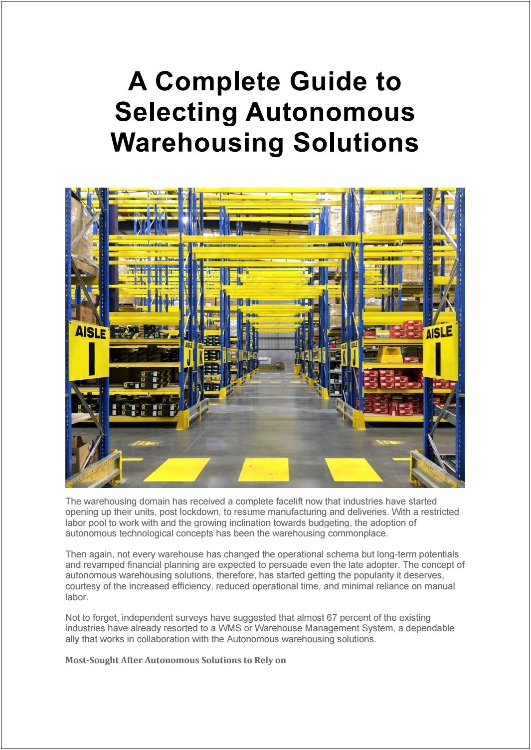Warehouse Management Ystem In Resume