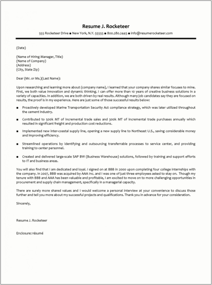 Warehouse Resume Cover Letter Examples