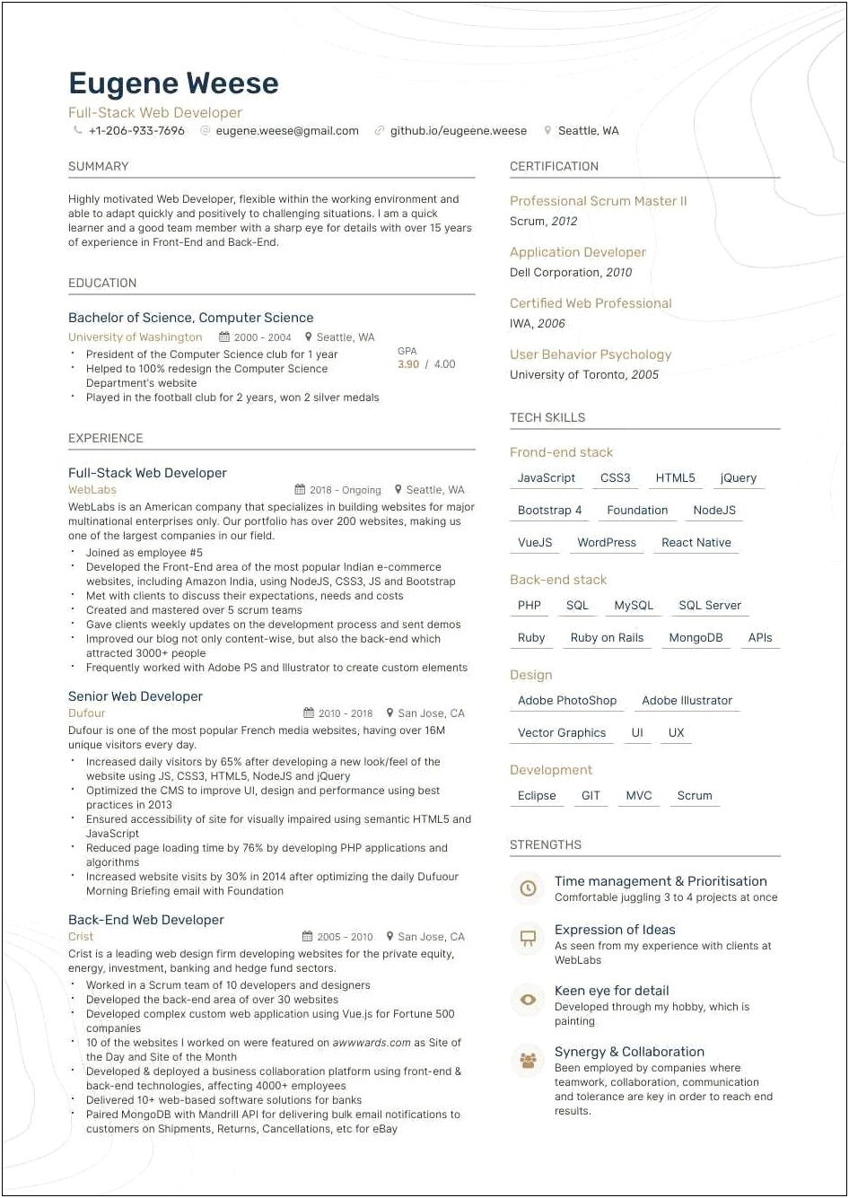 Web Developer Jobs 2010 Resume