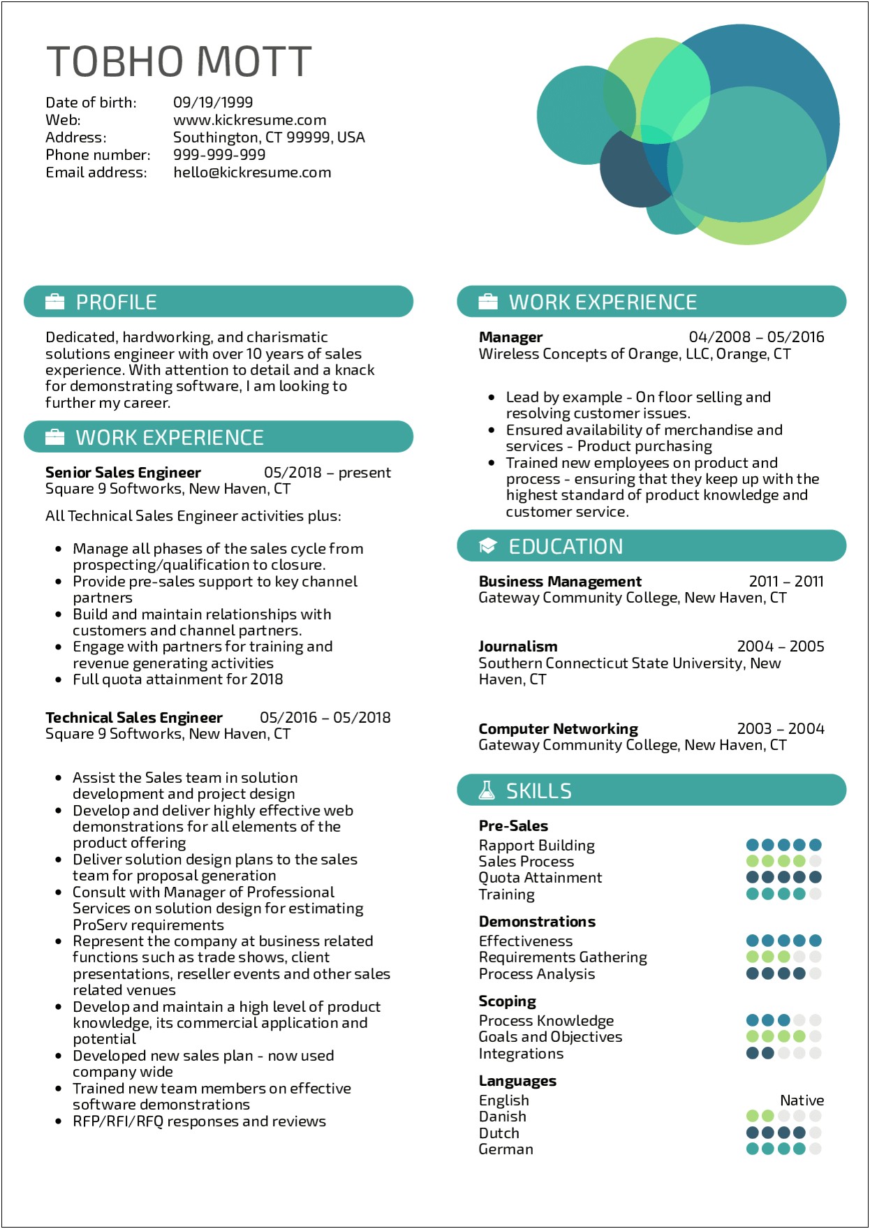 Wireless Project Manager Resume Sample