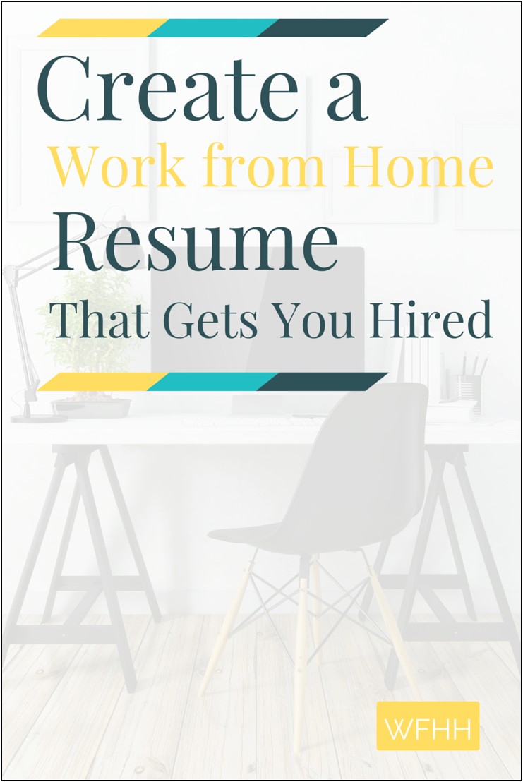 Work From Home Jobs Resume