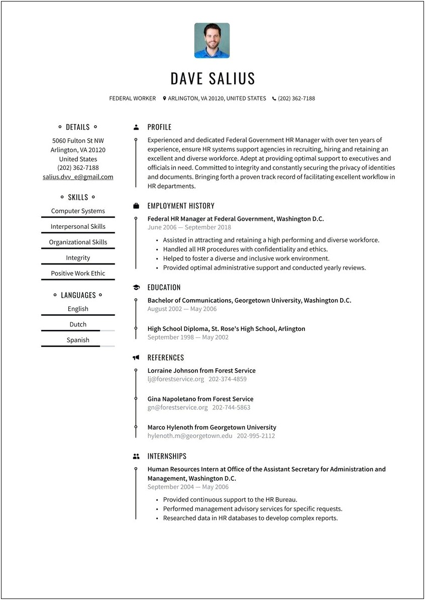 Writing A Federal Resume Sample