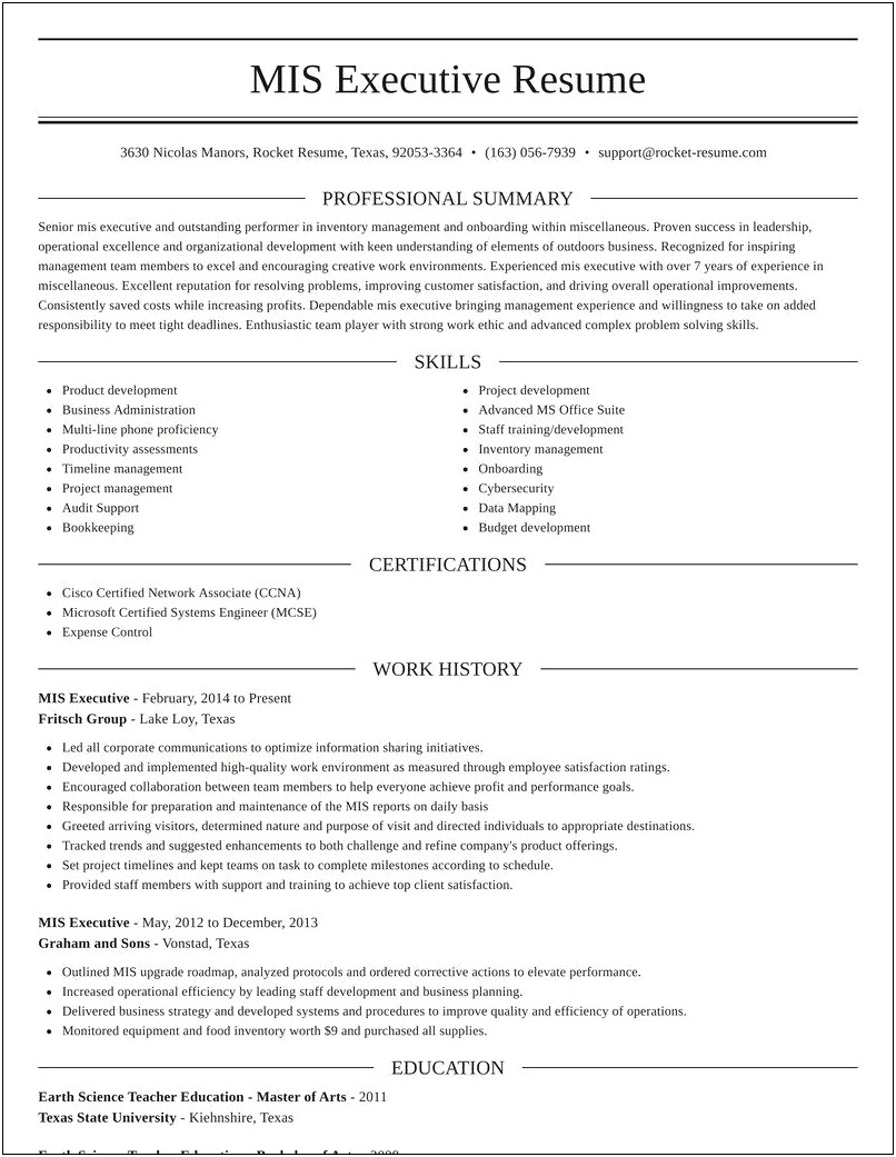 Youth Challenge Cadet Resume Example