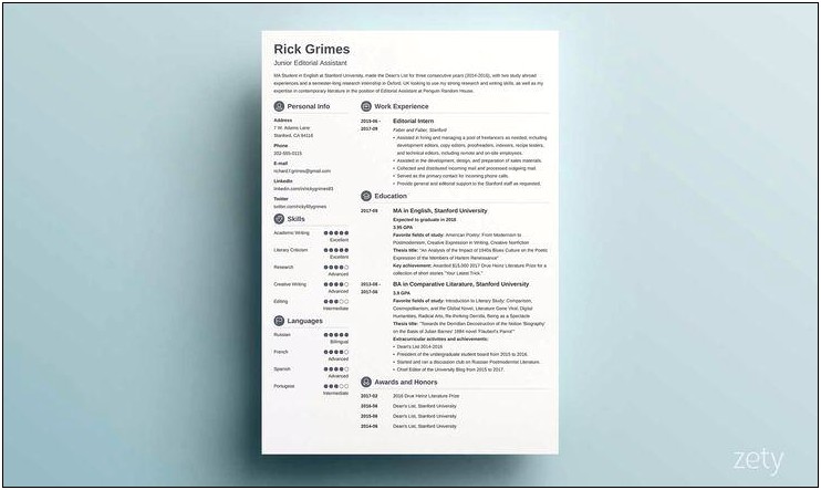 Zety Information Technology Resume Examples