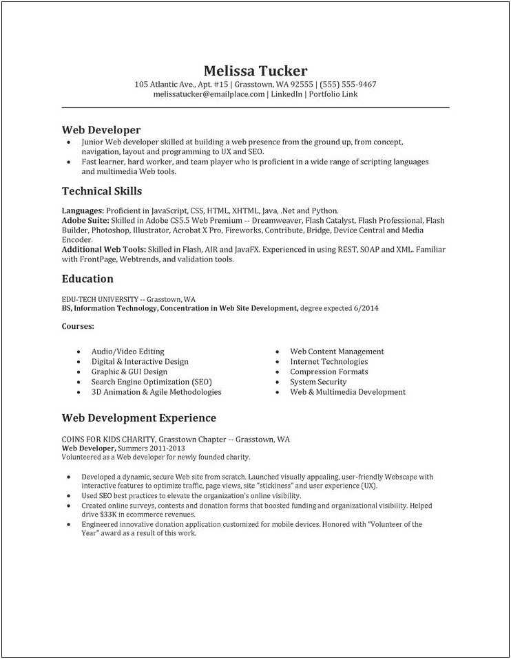 ﻿examples Of Resumes With Player Experience