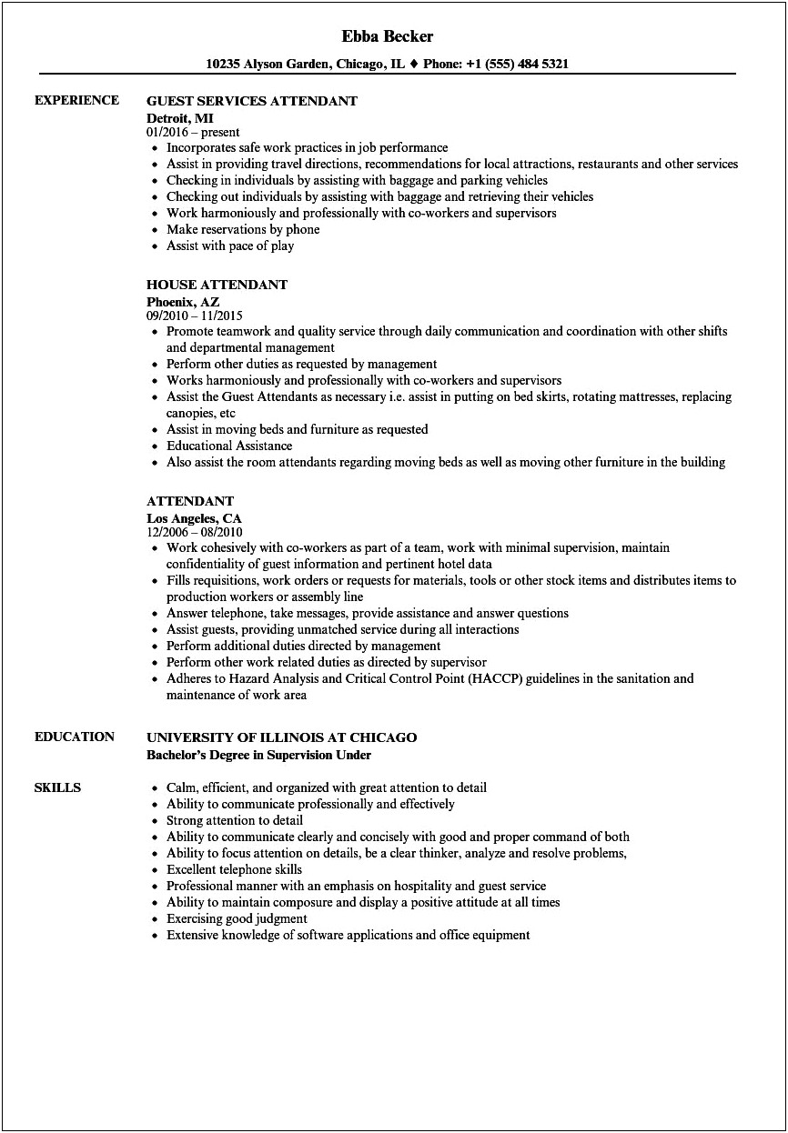 Sample Resume For An Acarde Job