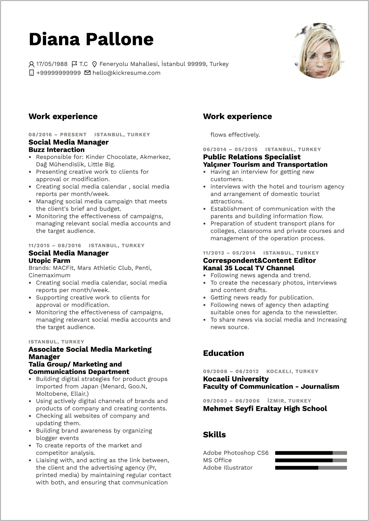 Sample Resume For An Agency Director