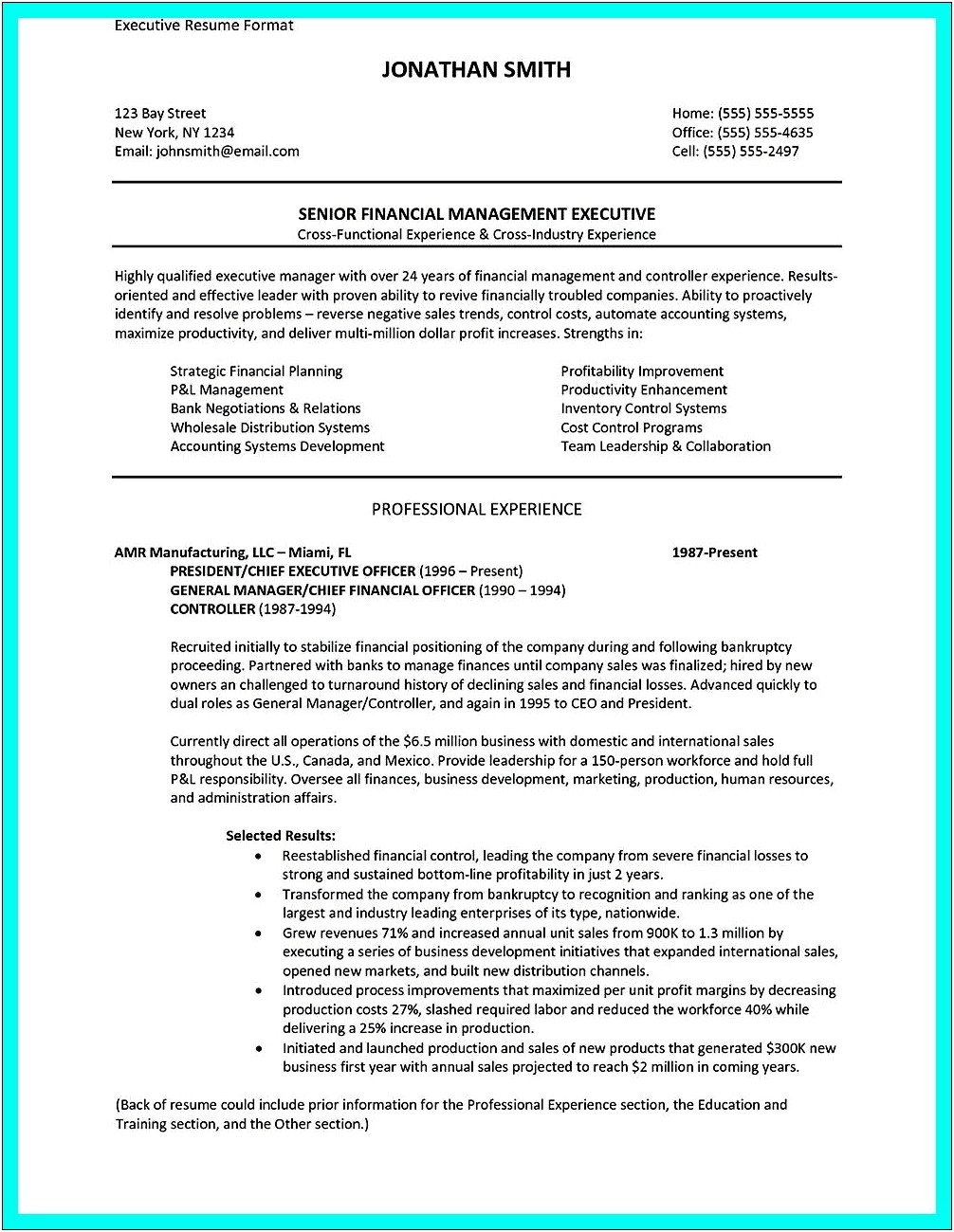 Sample Resume For Back Office Operations