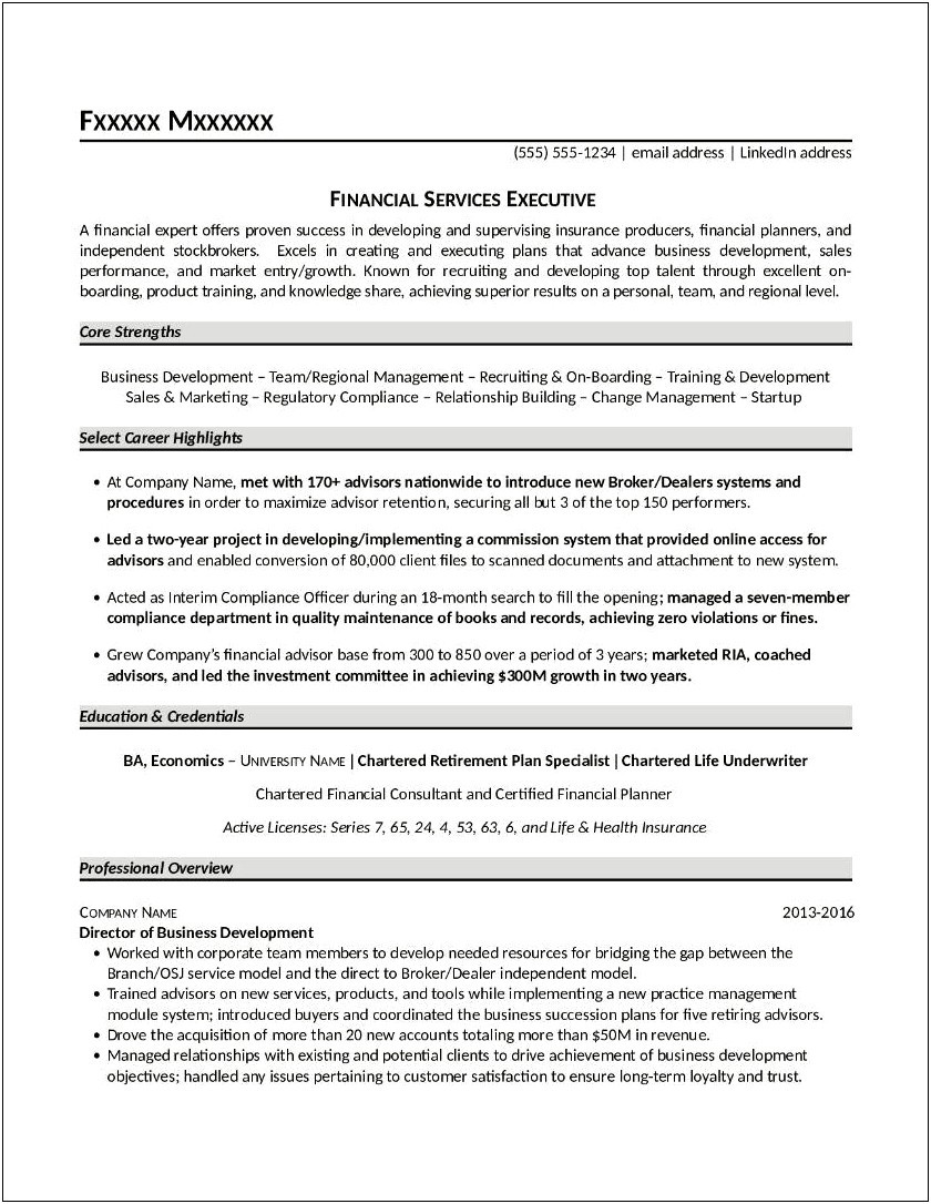 Sample Resume For Business Development Engineer