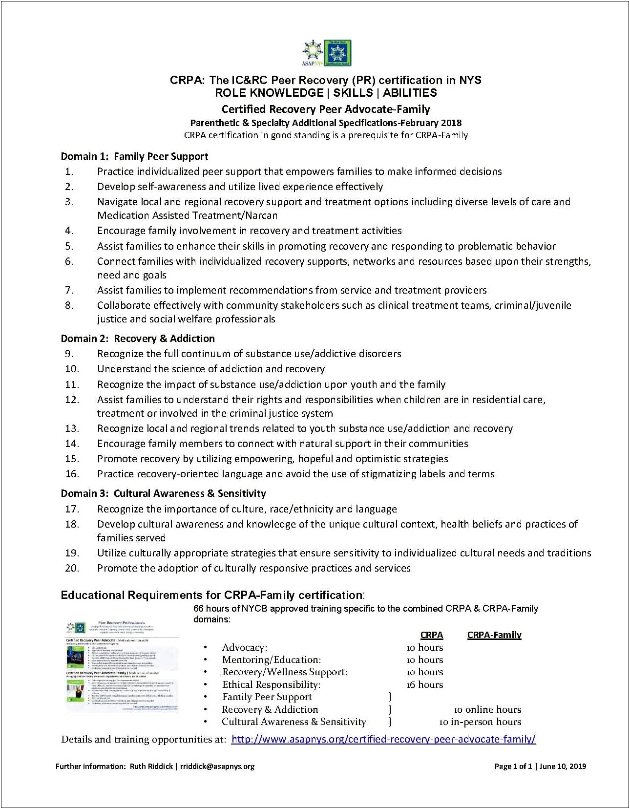 Sample Resume For Certified Peer Support Specialist