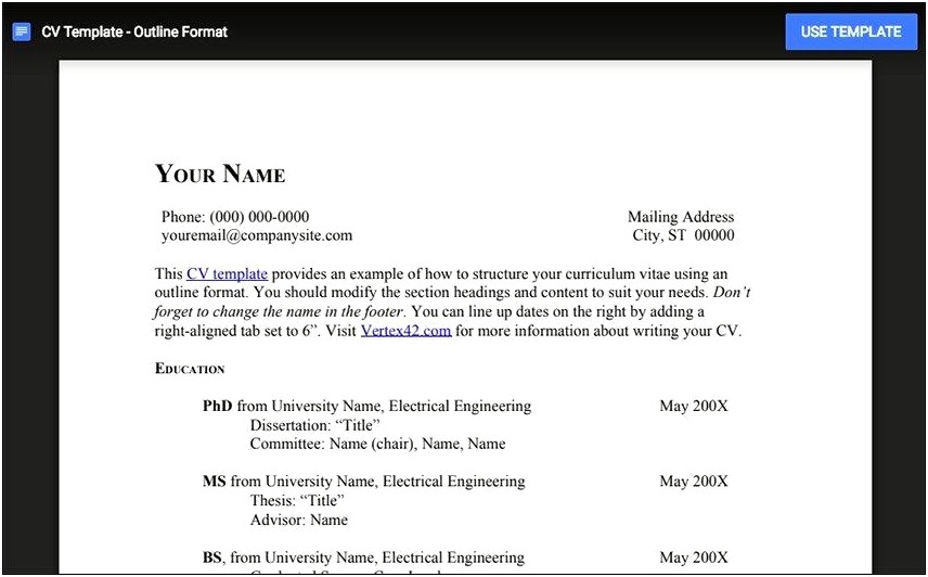 Sample Resume For Google Engineer