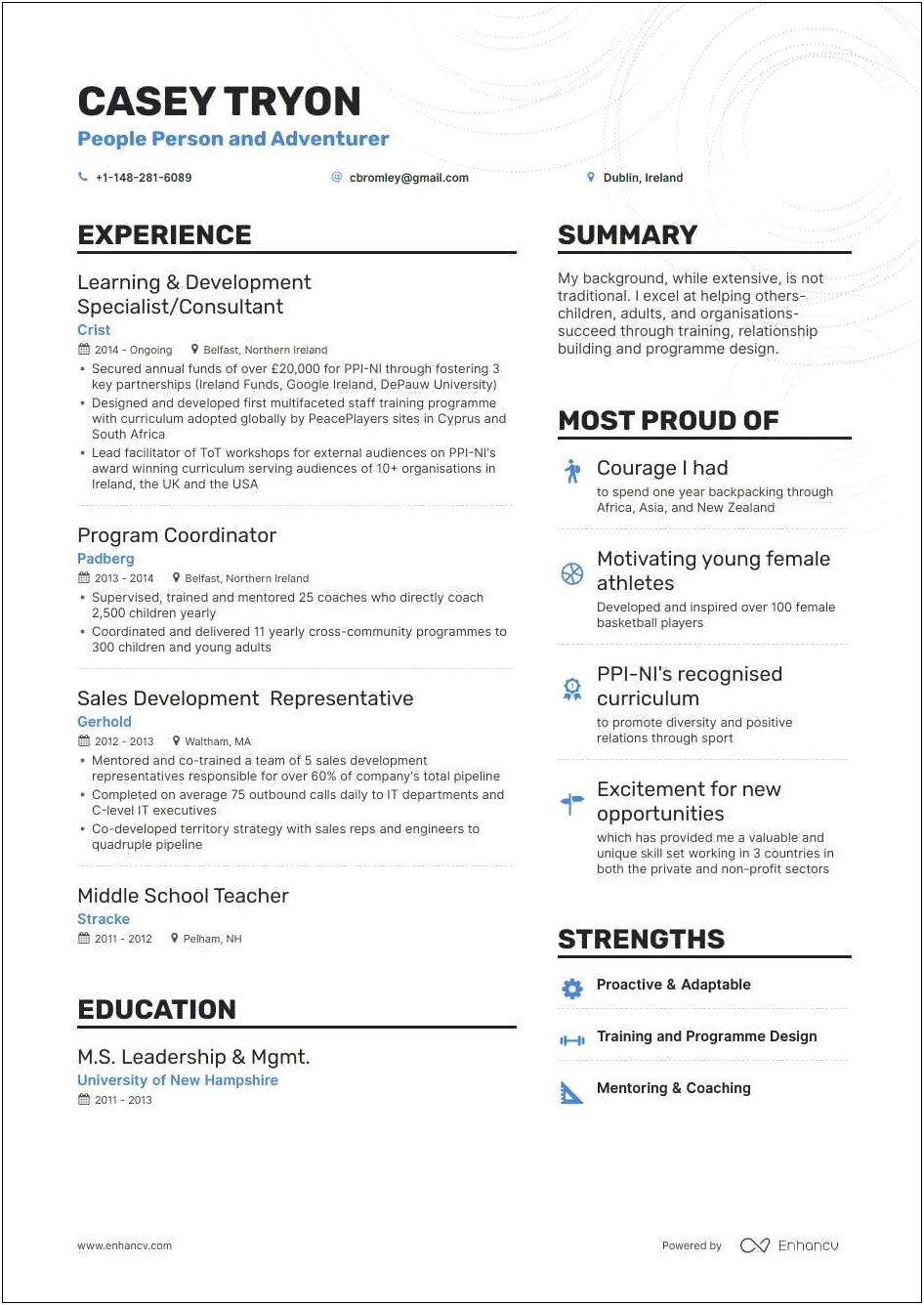 Sample Resume For Human Resource Specialist