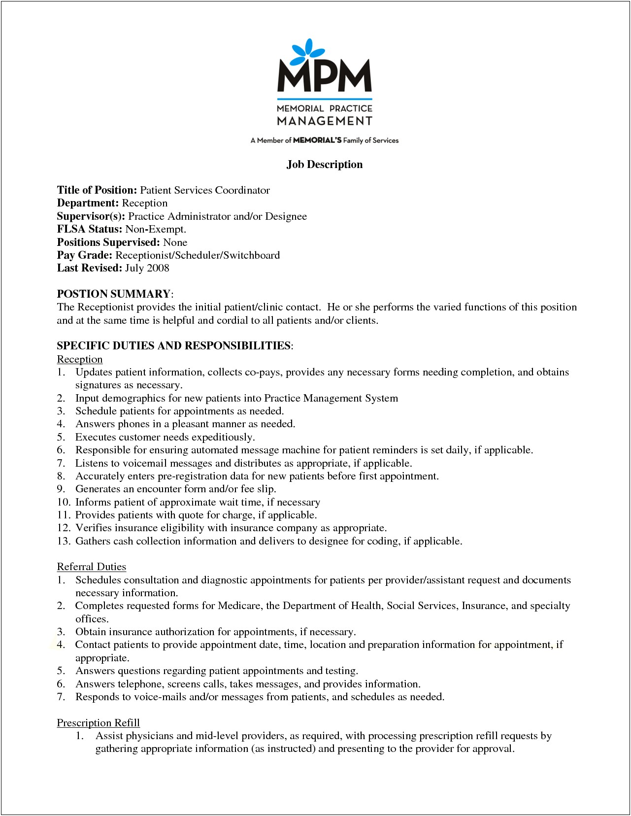 Sample Resume For Medical Care Coordinator