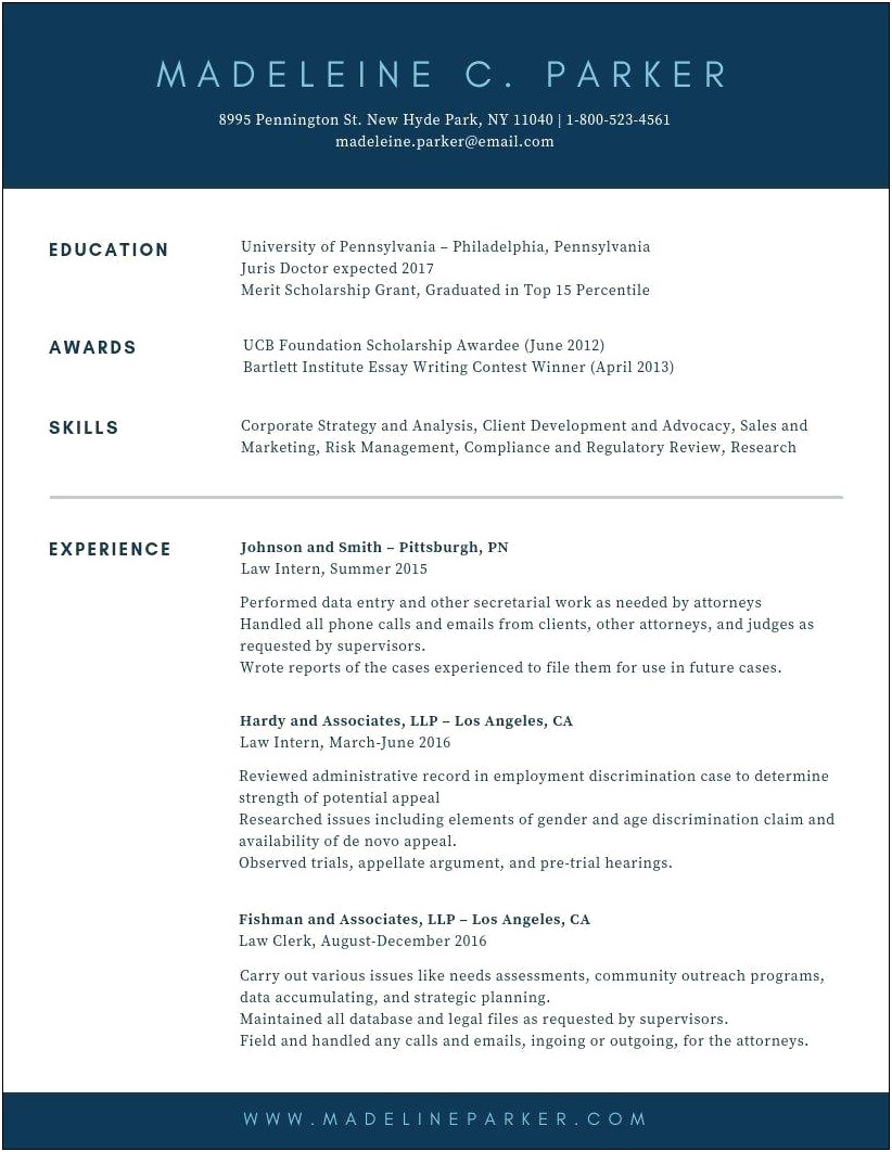 Sample Resume For Models With No Experience