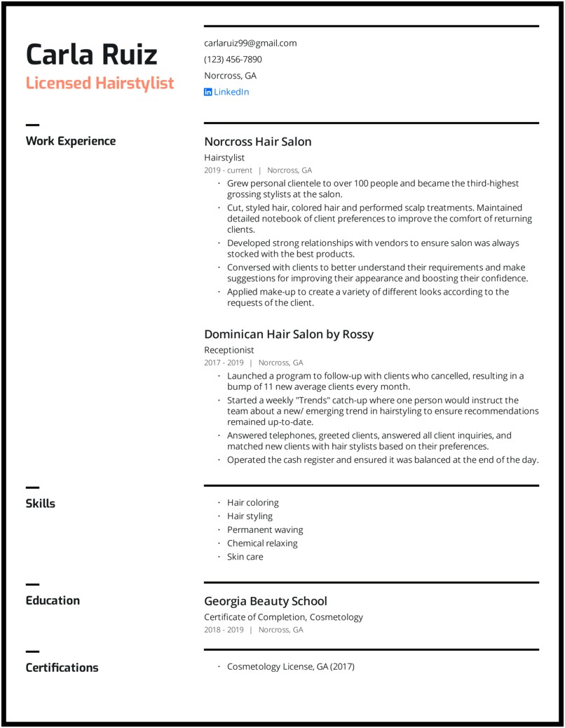 Sample Resume For Nail Technicians Pdf