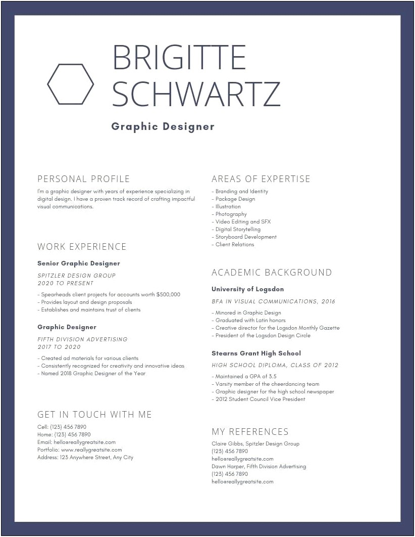 Sample Resume For Newspaper Graphic Designer