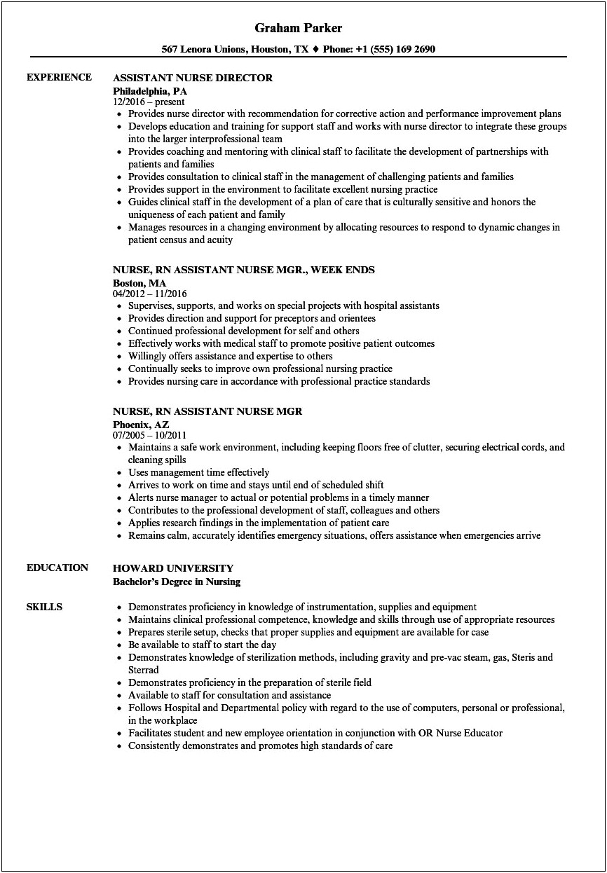 Sample Resume For Nurses Withhospital Experience Pdf