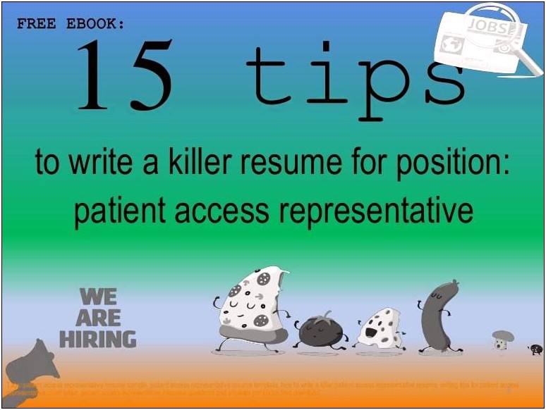 Sample Resume For Patient Access Representative