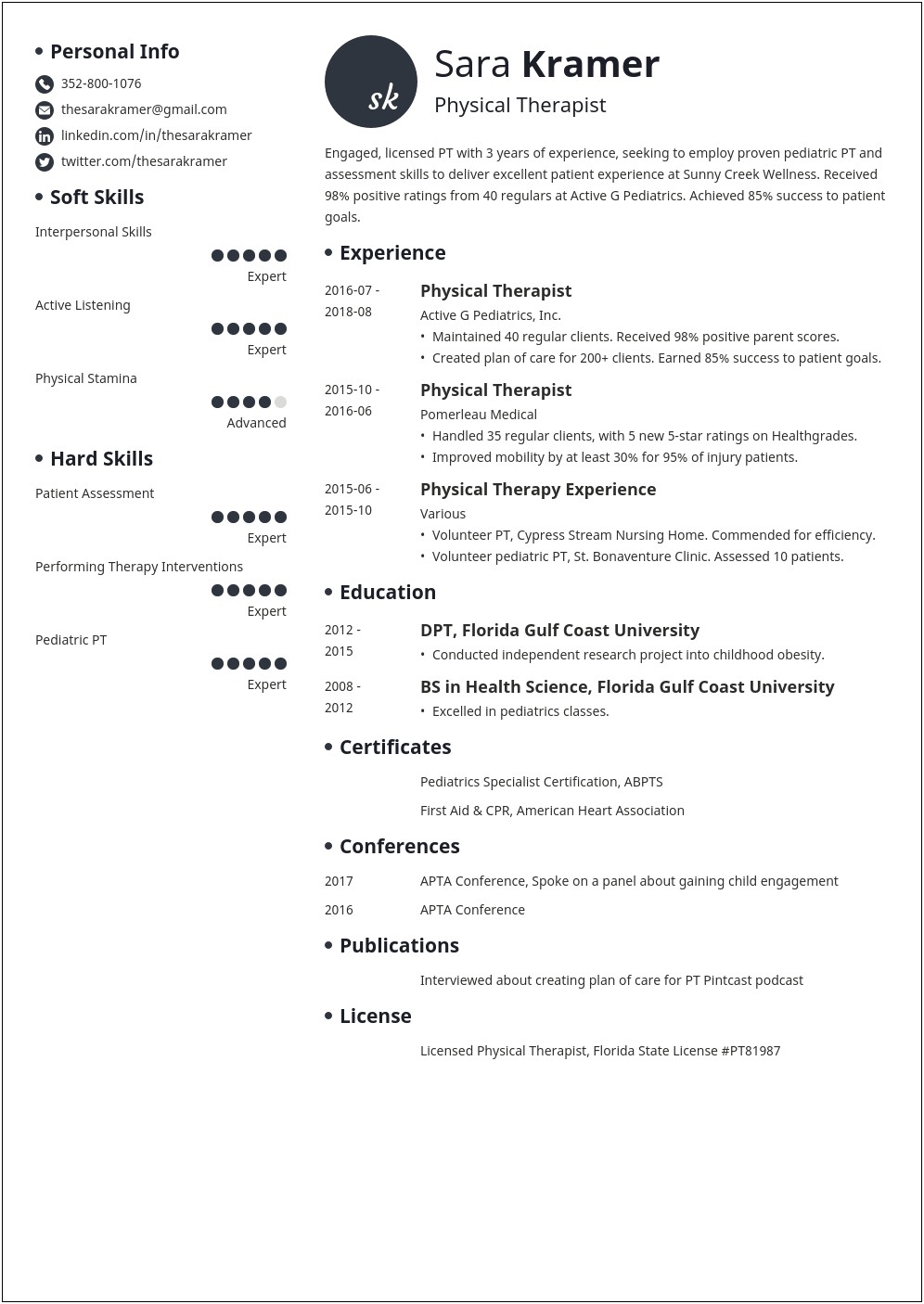 Sample Resume For Physical Therapist In Philippines