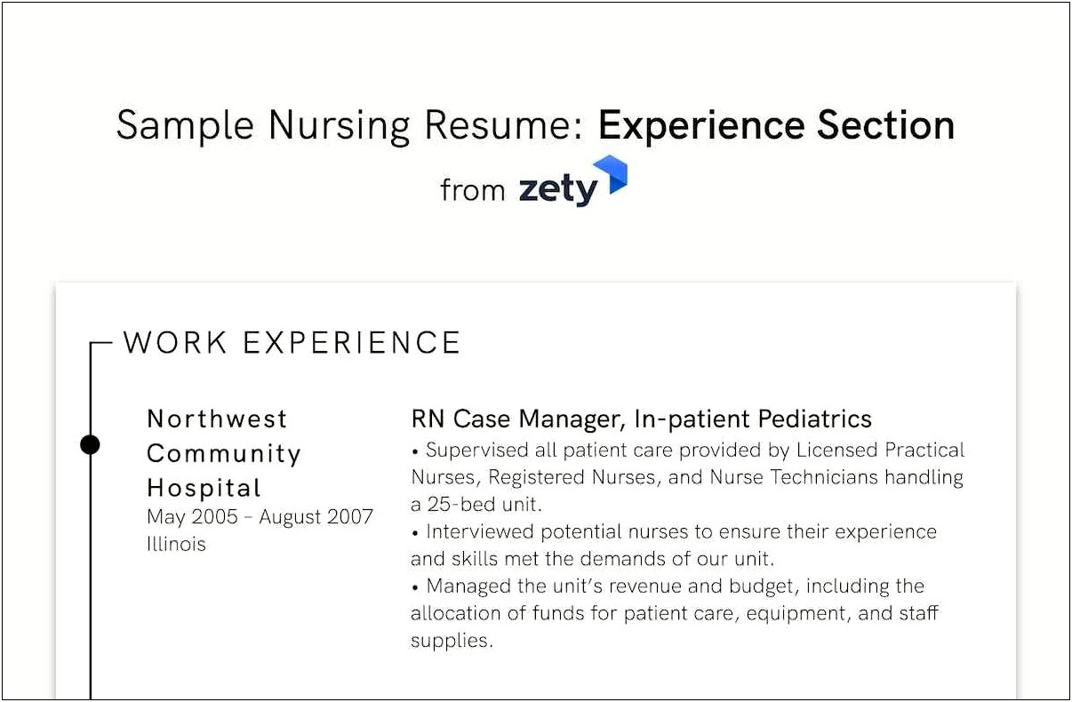 Sample Resume For Private Duty Nurse Without Experience