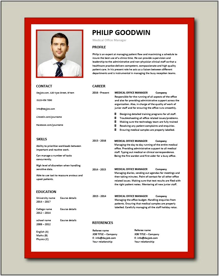 Sample Resume For Rooms Division Manager