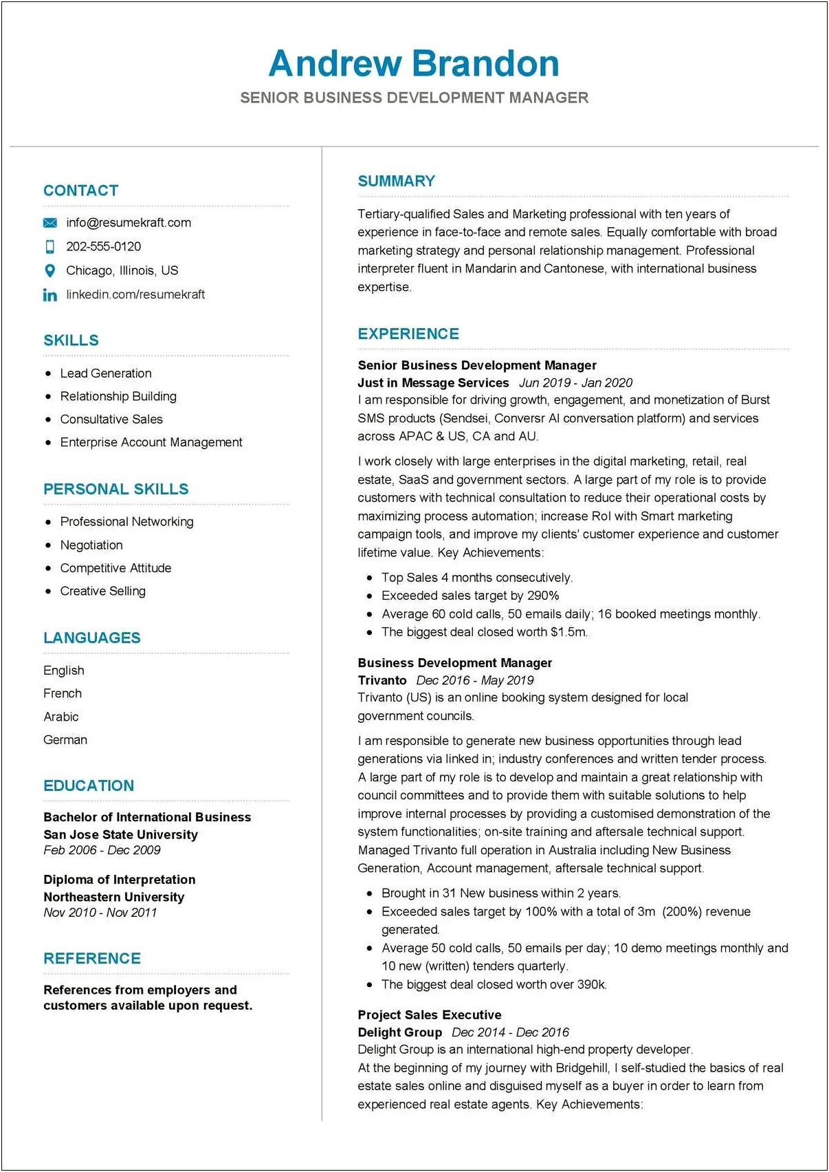 Sample Resume For Training And Development Executive