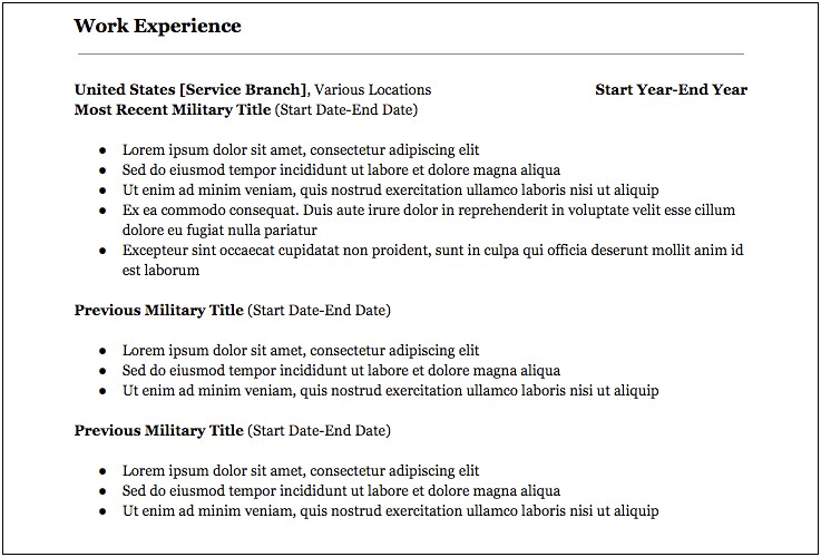 Sample Resume For Veterans Employment Representative
