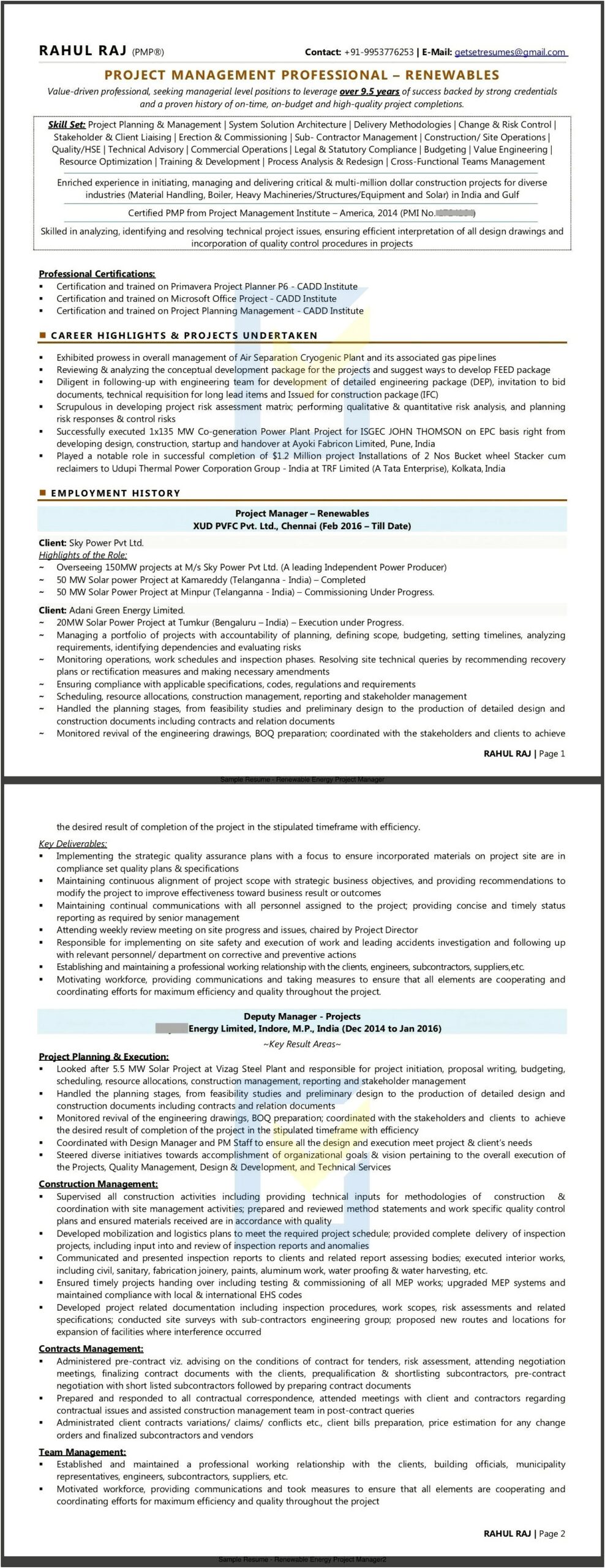 Sample Resume For Vice Principal In India