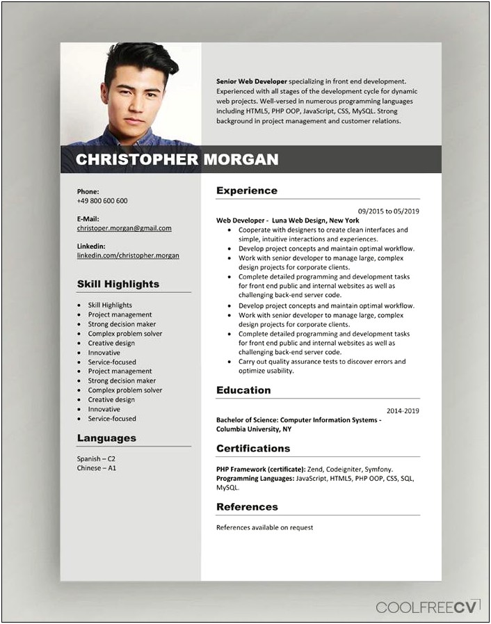 Sample Resume Format For Jobs Abroad