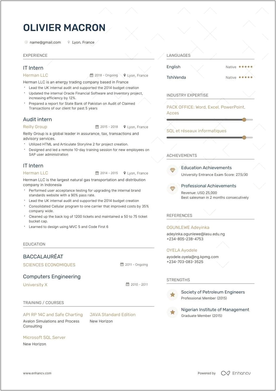 Sample Resume Format For Ojt Information Technology Students