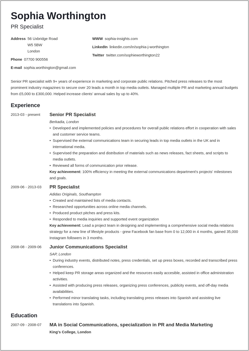 Sample Resume Images With Skills Listed