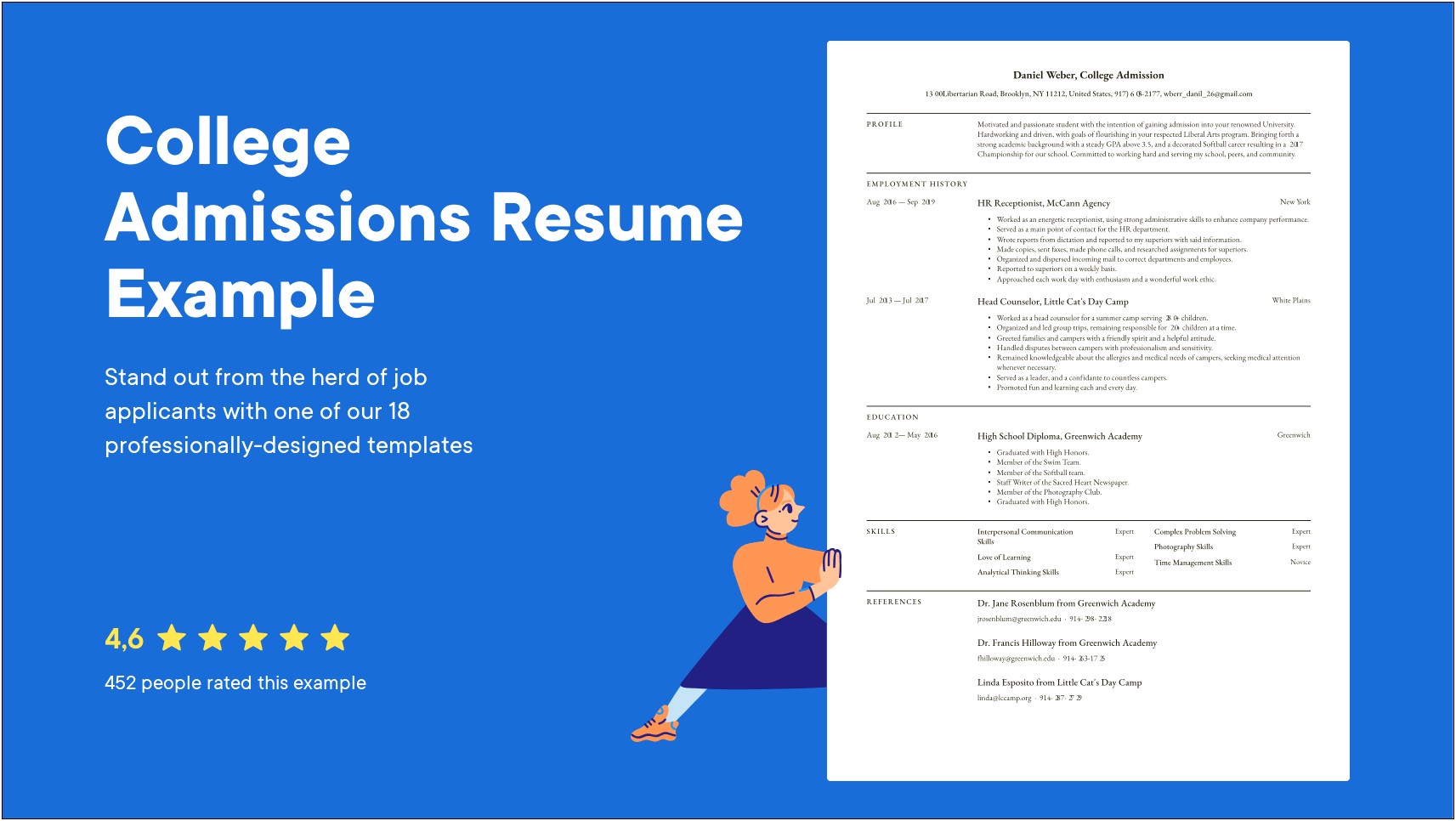 Sample Resume Objective For College Application