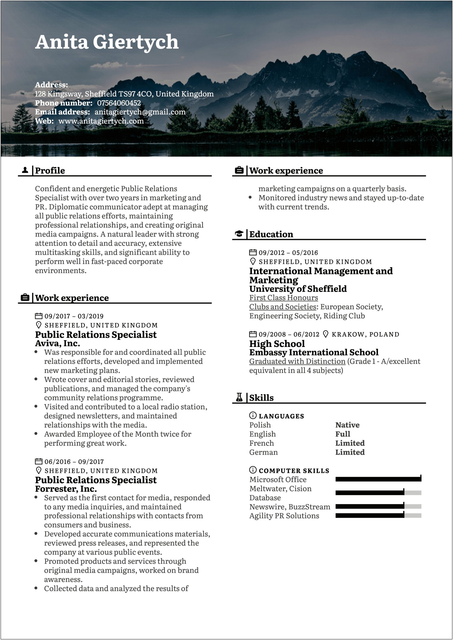 Sample Resumes For A Radio Station