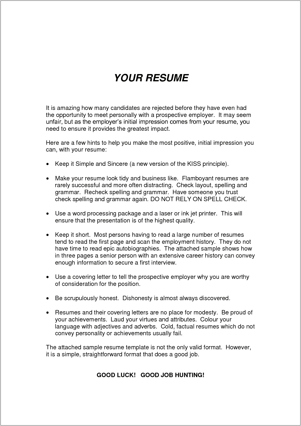 Sample Resumes For Gaps In Employment