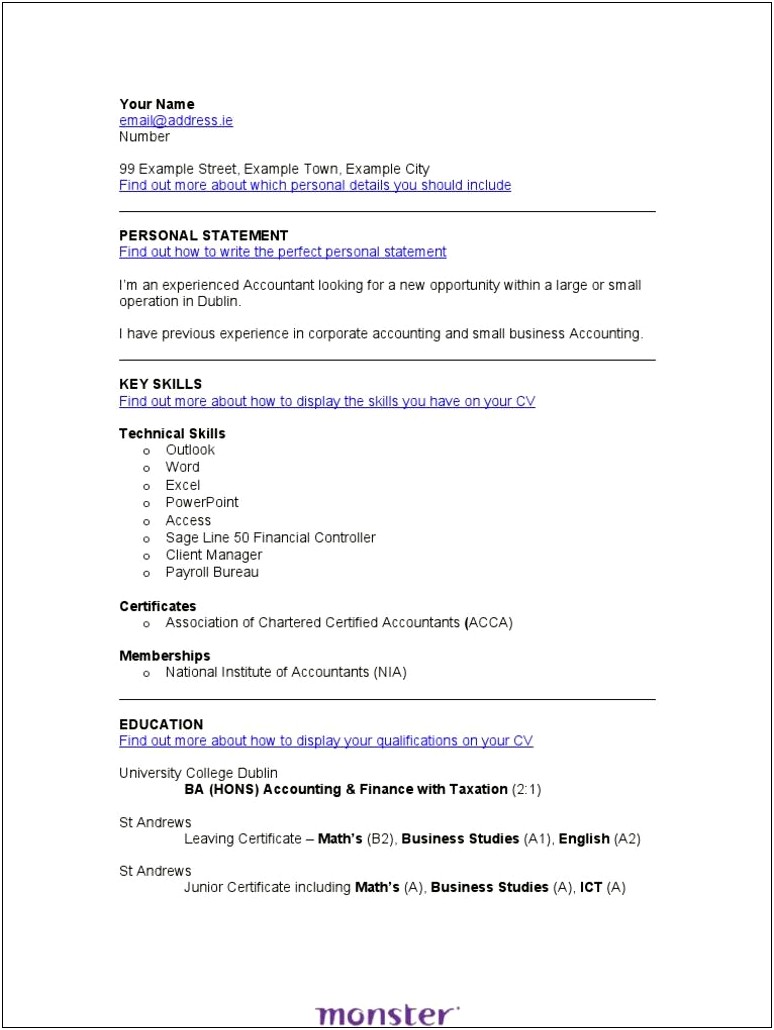Sample Resumes Of Non Profit Bookkeepers