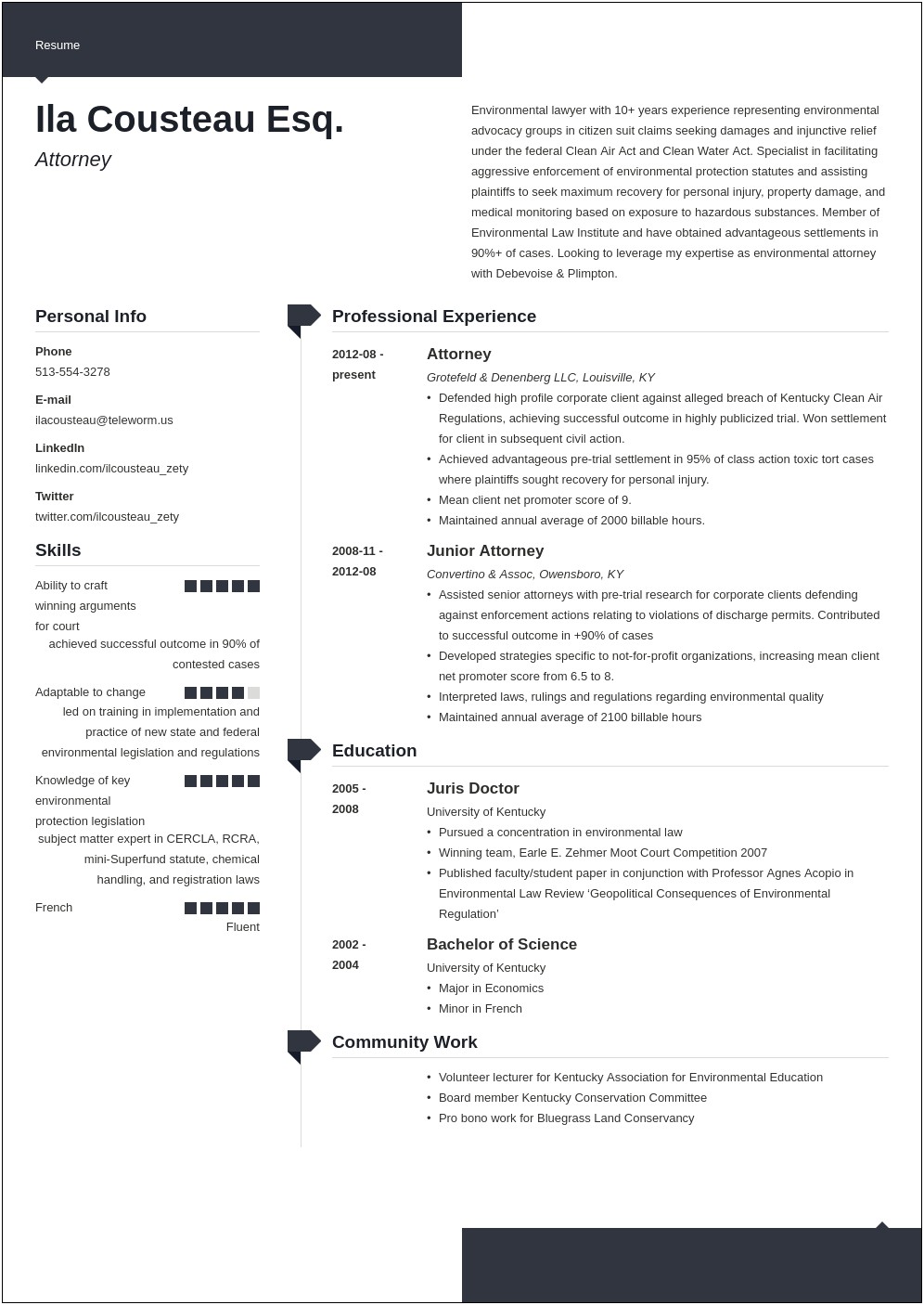 Sample Trial Attorney Resume Pdf Ivy League