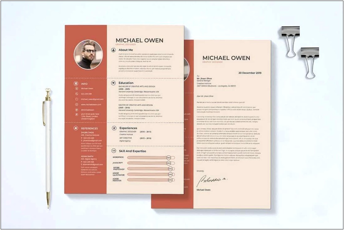 Samples Matching Resume And Cover Letter Templates