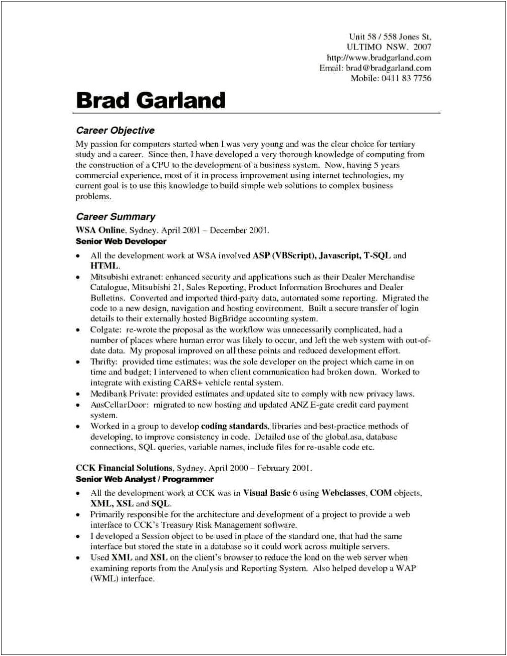 Samples Of A Objective For Resumes