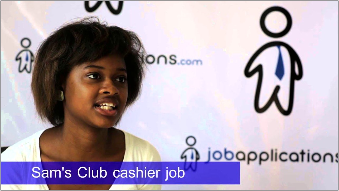 Sam's Club Cashier Job Description For Resume