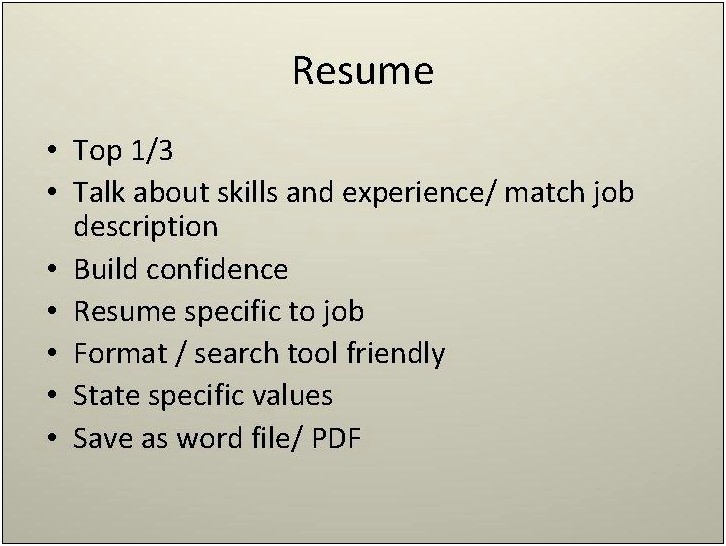 Save Job Description In Pdf Resume