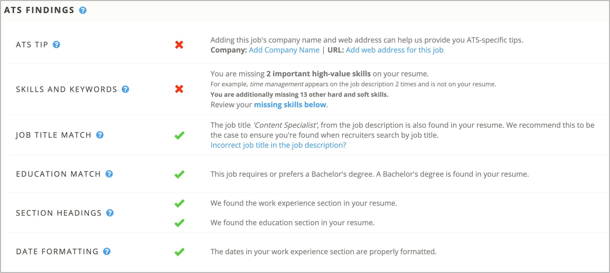 Scanning Your Resume Against The Job Description