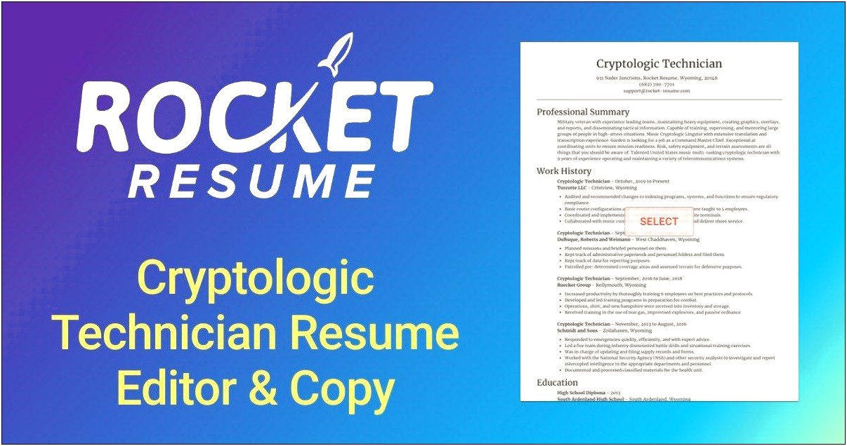 Scout To Warrant Officer Resume Sample