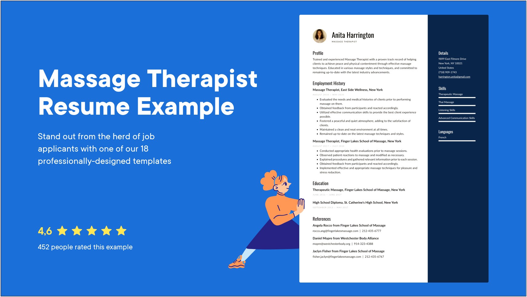 Self Employed Massage Therapist Resume Template