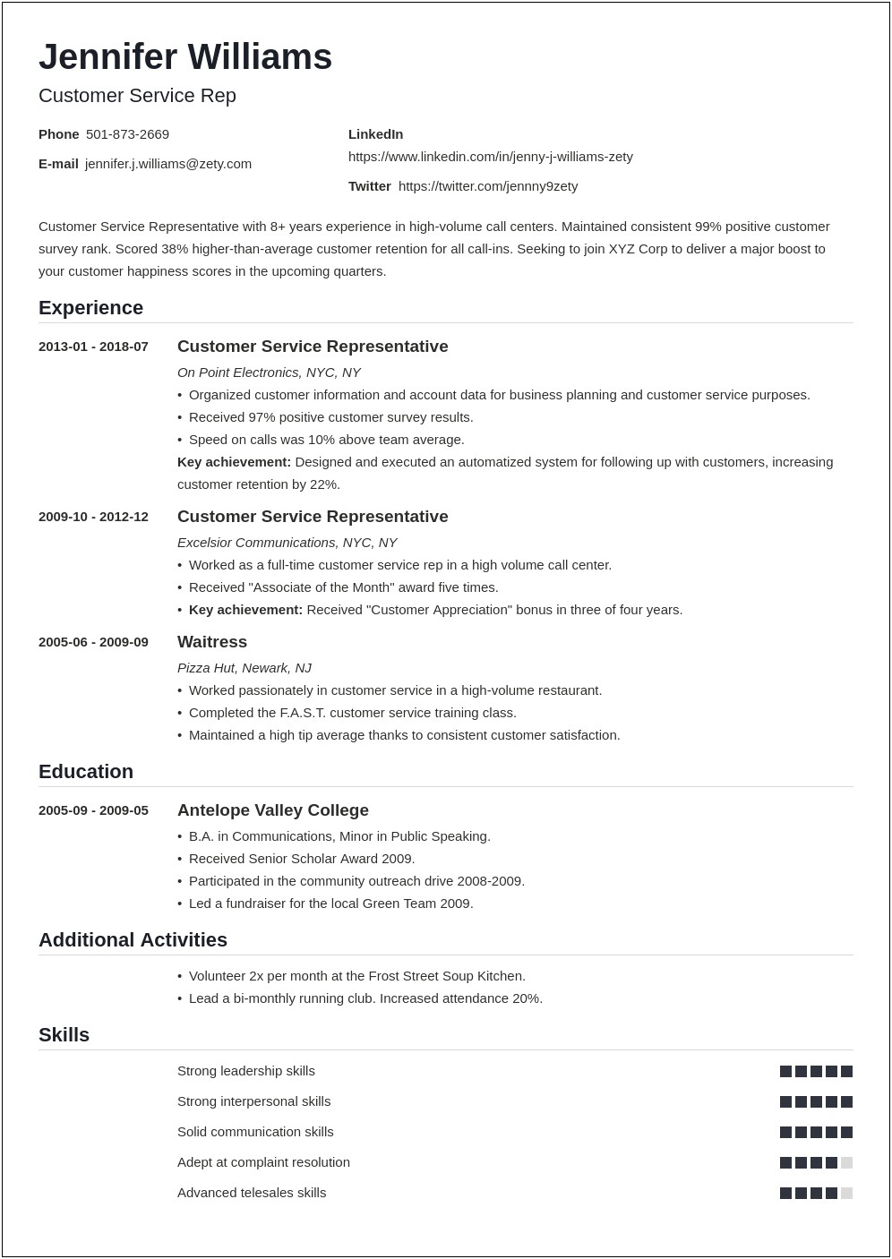 Should A Student Resume Have A Skills Section