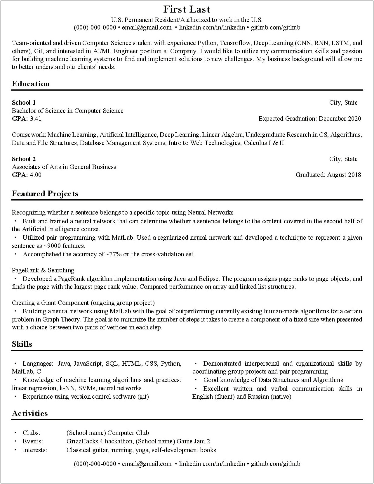 Should Course Work Be Written In Resume