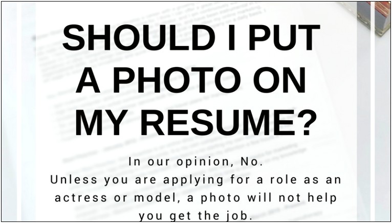 Should I Put Images On My Resume